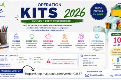 "Opération Kits Fournitures Scolaires 2026"